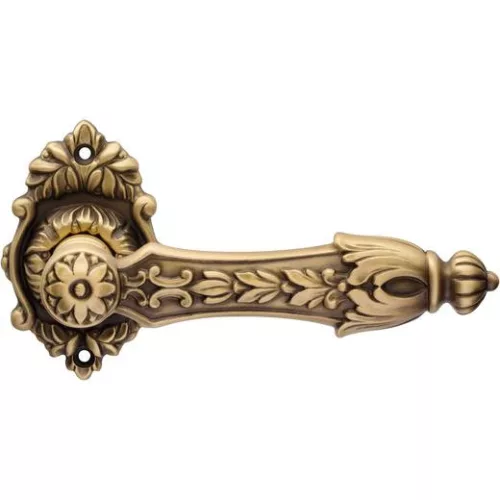 Linea Cali Arcadia set de mânere cu rozetă decorată cu patină mată 1640 RB 008 PM