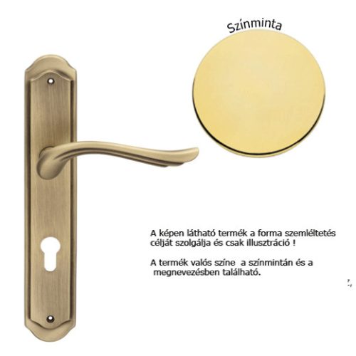 Linea Cali Aria bright brass handle set shielded 1630 PL OL