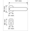 Linea Cali Barocco matt patinás díszes rozettás kilincsgarnitúra 1520 RB 015 PM