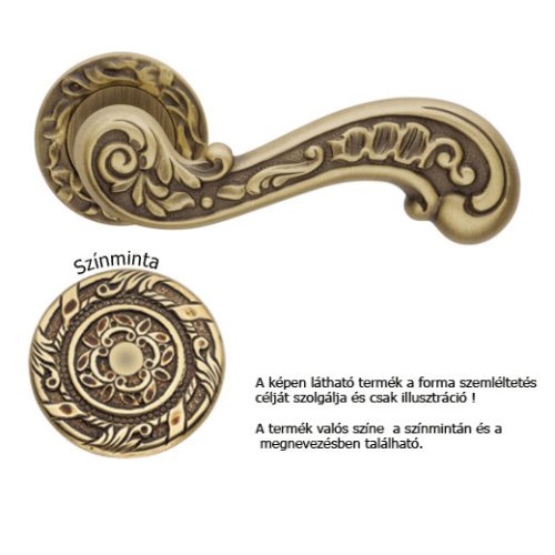 Linea Cali Barocco French gold round rosette handle set 1520 RB 113 OF