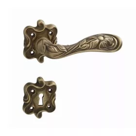   Set de manere cu rozeta patrata Linea Cali Arte patinata mata 1165 RB 091 PM