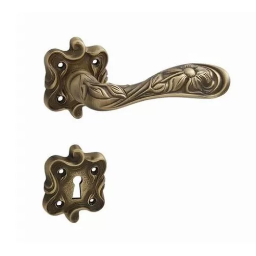 Set de manere cu rozeta patrata Linea Cali Arte patinata mata 1165 RB 091 PM