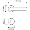 Linea Cali Arte matt patiniertes quadratisches Rosetten Türknauf Set 1165 RB 091 PM