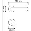 Linea Cali Beta helles Kupfer Runde Rosetten Türknauf Set 488 RB 027 OL