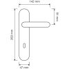 Linea Cali Beta Schild Türknauf Set aus hellem Kupfer 488 PL OL