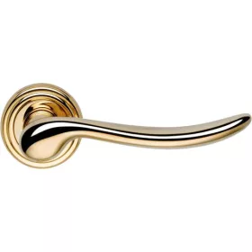   Linea Cali Beta set de mânere cu Rozetă rotundă din alamă strălucitoare ornamentată 488 RB 011 OL