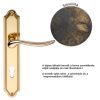 Linea Cali Beta antique brass shielded handle set 488 PL AN