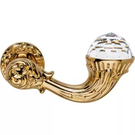   Set de mânere Linea Cali Brilliant Crystal aurit pentru Rozetă rotundă 1526 RB 113 OZ