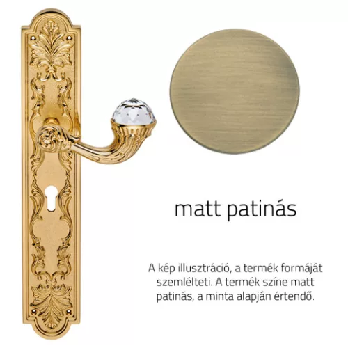 Set de mânere Linea Cali Brilliant Crystal cu patină mată 1530 PL PM