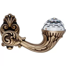   Linea Cali Brilliant Crystal, patină mată, set de mânere cu rozetă ornamentată 1526 RB 015 PM