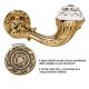 Linea Cali Brilliant Crystal French gold round rosette handle set 1526 RB 113 OF