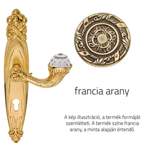 Linea Cali Brilliant Crystal set de mânere ecranate cu aur francez 1531 PL OF