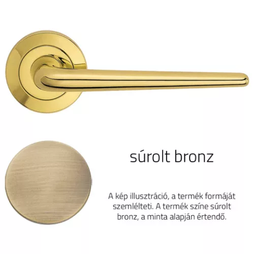 Linea Cali Brixia, bronz periat, set de maner Rotundă 760 RB 102 OG