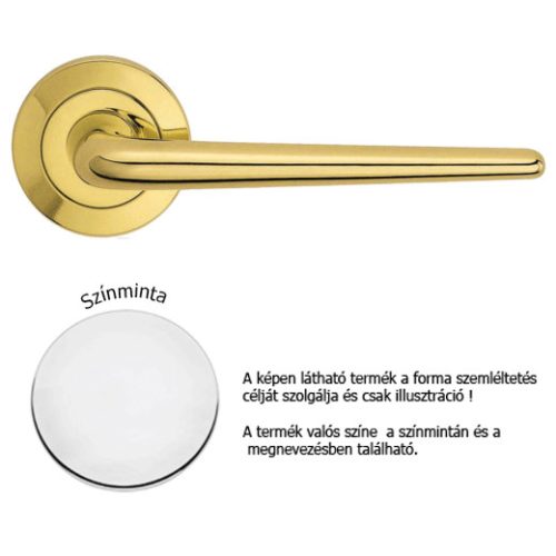 Linea Cali Brixia bright chrome round rosette handle set 760 RB 102 CR