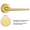 Linea Cali Brixia satin brass round rosette handle set 760 RB 102 OS