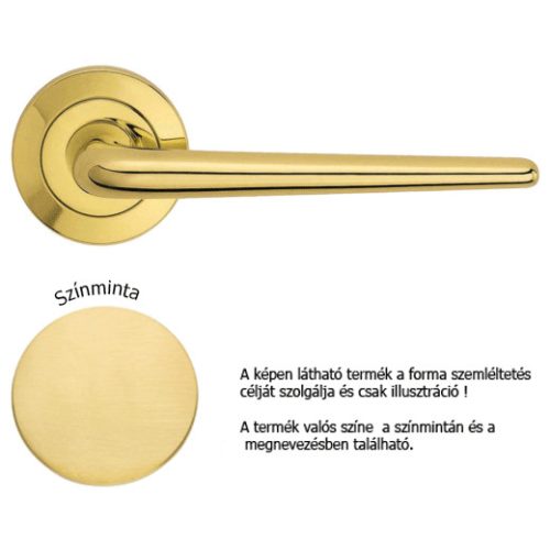 Linea Cali Brixia satin brass round rosette handle set 760 RB 102 OS