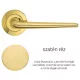 Linea Cali Brixia satin brass Round Rosette handle set 760 RB 102 OS