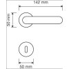 Linea Cali Brixia Runder Rosetten Türknaufsatz aus satiniertem Nickel 760 RB 102 NS