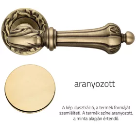   Set de mânere Linea Cali Charme aurit cu Rozetă rotundă 1590 RB 113 OZ