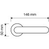 Linea Cali Cavity matt króm - fekete körrozettás kilincsgarnitúra 1726 RB 025 SE