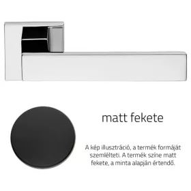   Linea Cali Corner Zincral set de mânere rozetă pătrată plat negru mat 505 RB 024 VE