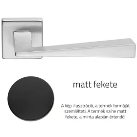   Linea Cali Conica Zincral set de manere rozeta patrata neagra mat 486 RB 088 VE