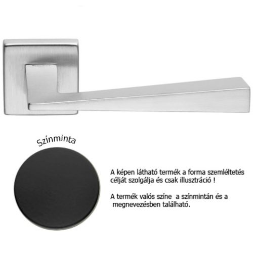 Linea Cali Conica Zincral matte black square rosette handle set 486 RB 088 VE