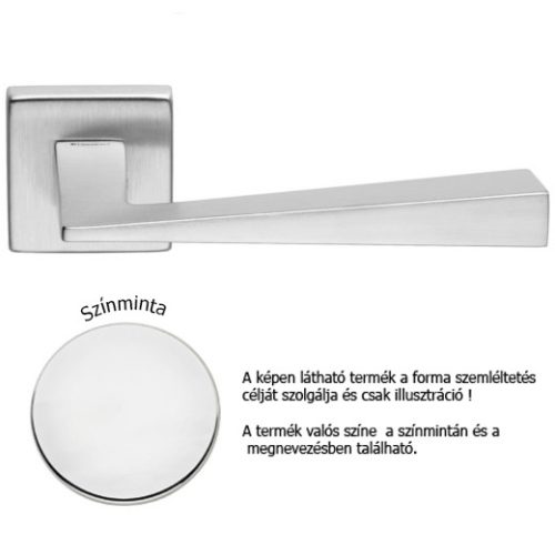 Linea Cali Conica Zincral glänzend verchromtes quadratisches Rosetten Türknauf Set 486 RB 088 CR