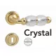 Linea Cali Crystal gilded Round Rosette handle set 830 RB 103 OZ
