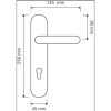 Linea Cali Cosmic Mattchrom Schild Türknauf set 1335 PL CS