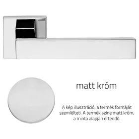   Linea Cali Corner Zincral, crom mat, set de manere rozeta patrata plat 505 RB 024 CS