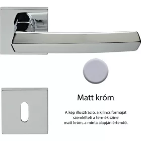   Linea Cali Dafne set de manere rozeta patrata plat cromat mat 509 RB 019 CS