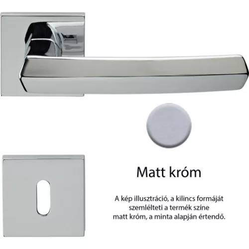 Linea Cali Dafne set de manere rozeta patrata plat cromat mat 509 RB 019 CS