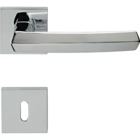   Linea Cali Dafne set de mânere rozetă pătrată plat cromat strălucitor 509 RB 019 CR