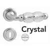 Linea Cali Crystal bright chrome Round Rosette handle set 830 RB 103 CR