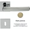 Set de mânere cu rozetă pătrată plat Linea Cali Dafne patină mată 509 RB 019 PM