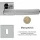 Set de mânere cu rozetă pătrată plat Linea Cali Dafne patină mată 509 RB 019 PM