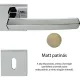 Set de mânere cu rozetă pătrată plat Linea Cali Dafne patină mată 509 RB 019 PM