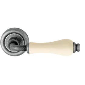   Linea Cali Dalia set de maner rotund din metal antic cu portelan ivoire 602 RB 103 PA F