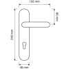 Linea Cali Dalia Antiquitätmetall Elfenbeinporzellan Schild Türknauf set 600 PL FV PA602