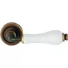 Linea Cali Dalia, bronz mat, set de maner Rotundă cu portelan alb 600 RB 103 PB MB