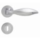 Linea Cali Delfino bright chrome / matte chrome round rosette handle set 955 RB 102 CS-CR