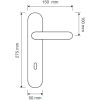 Linea Cali Delfino Glanzchrom / Mattchrom Schild Türknauf set 955 PL MC