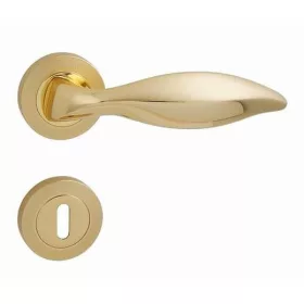   Linea Cali Delfino auriu strălucitor / auriu mat Set de mânere rotund Rozetă 955 RB 102 OM