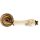 Linea Cali Dalia brushed bronze round rosette handle set pink flower patterned ivory porcel