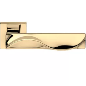   Set de mânere cu rozetă pătrată plat Linea Cali Duna aurit 1410 024 OZ