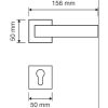 Linea Cali Duna vergoldetes flaches quadratisches Rosetten Türknauf Set 1410 024 OZ