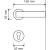 Linea Cali Duna vergoldetes flaches Rundes Rosetten Türknauf Set 1410 RB 025 OZ