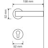 Linea Cali Duna komplet klamek okrągłych rozetowych pozłacanych 1410 RB 023 OZ