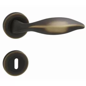 Set de mânere Linea Cali Delfino bronz mat Rozetă rotundă